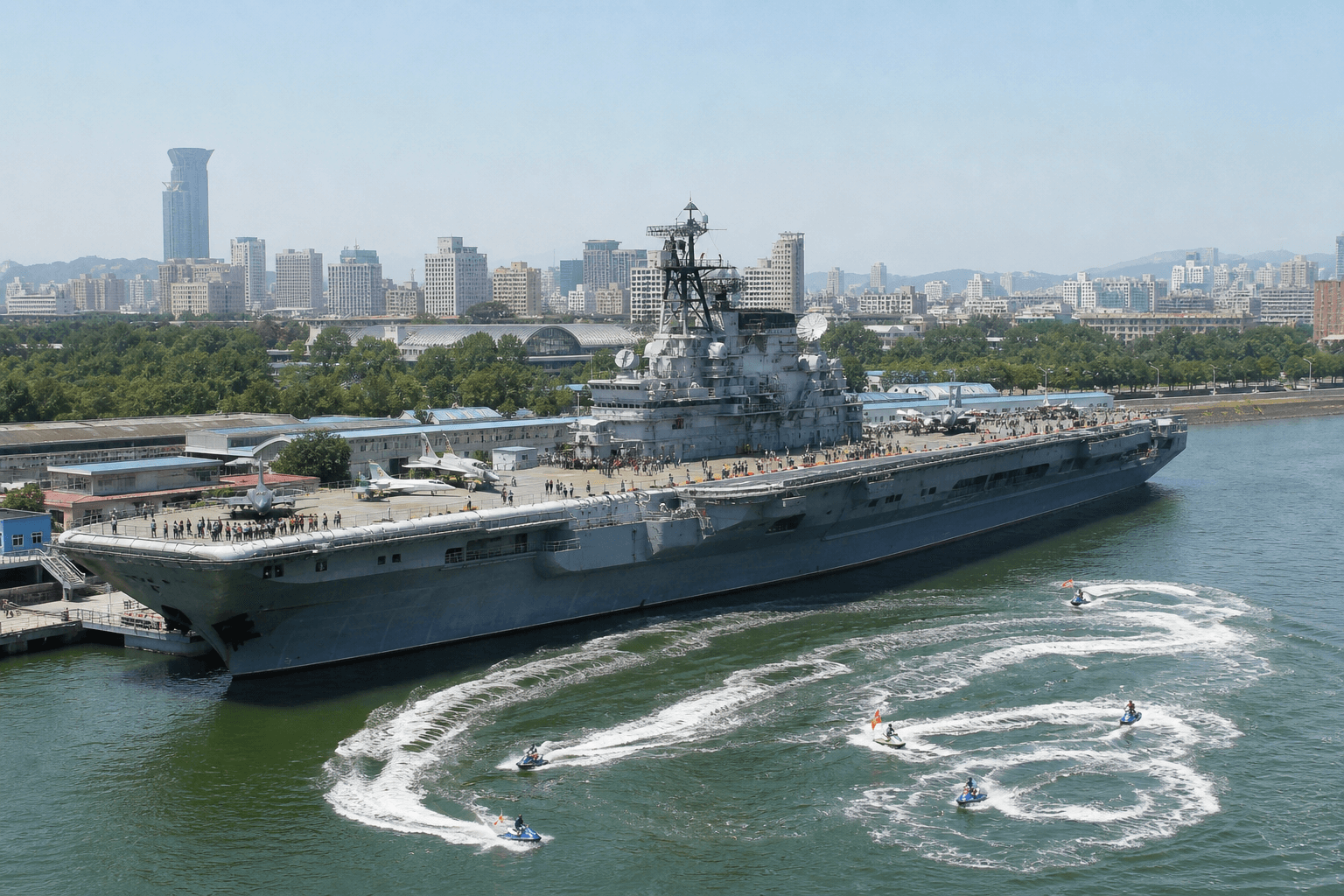 Soviet-era carrier Kiev becomes Chinese naval museum and stunt show venue