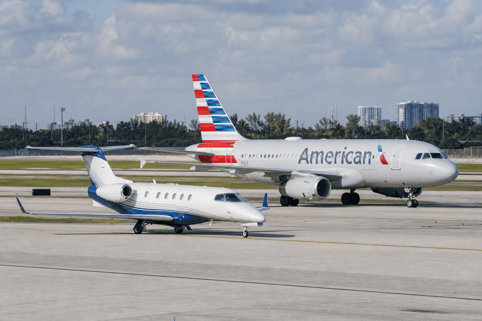 FAA Launches Probe into Miami Runway Incident Involving American A319 and Phenom 300