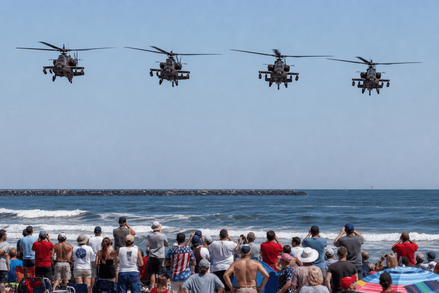 Pentagon Ends Suspension of South Carolina Apache Pilots After July 4th Coastal Flyover