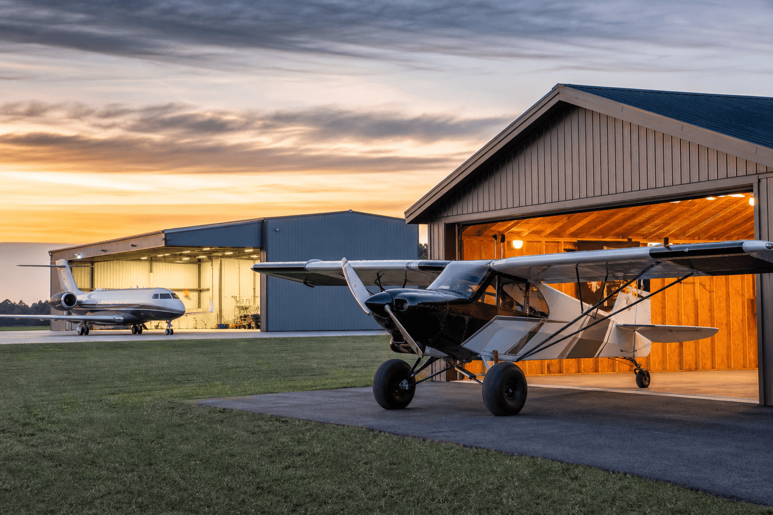 Emerging Two-Hangar Trend Sees Pilots Balancing Business Jets with Personal Backcountry Aircraft
