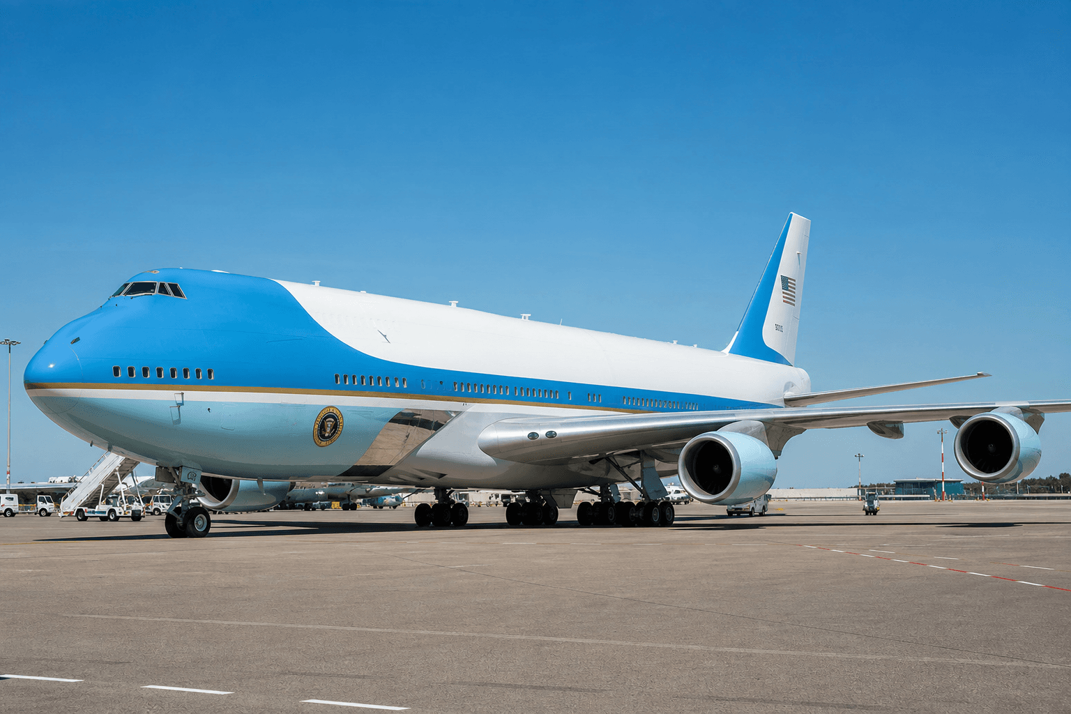 Trump’s $400M “Bridge” Air Force One Makes 1st International Journey To Turkey NATO Summit