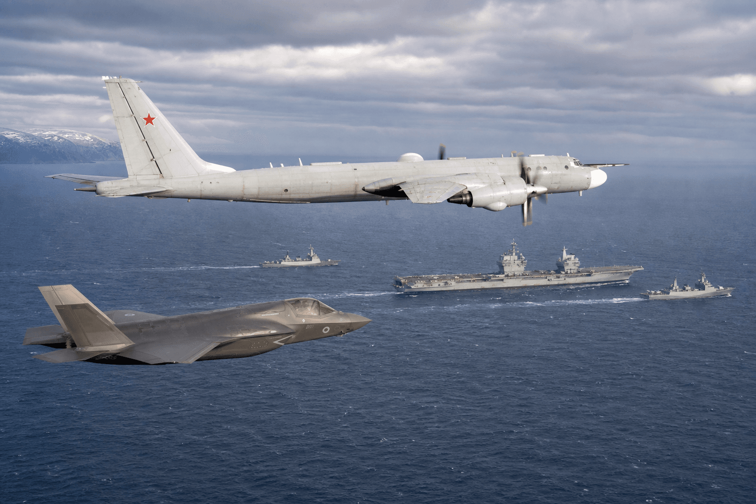 UK F-35s intercept Russian Tu-142 near Royal Navy carrier HMS Prince of Wales