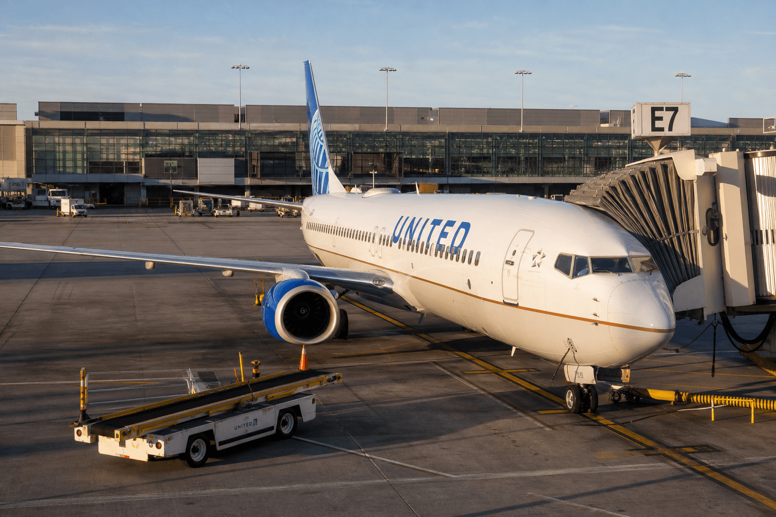 Passenger at Phoenix Sky Harbor Airport with airport gate in background