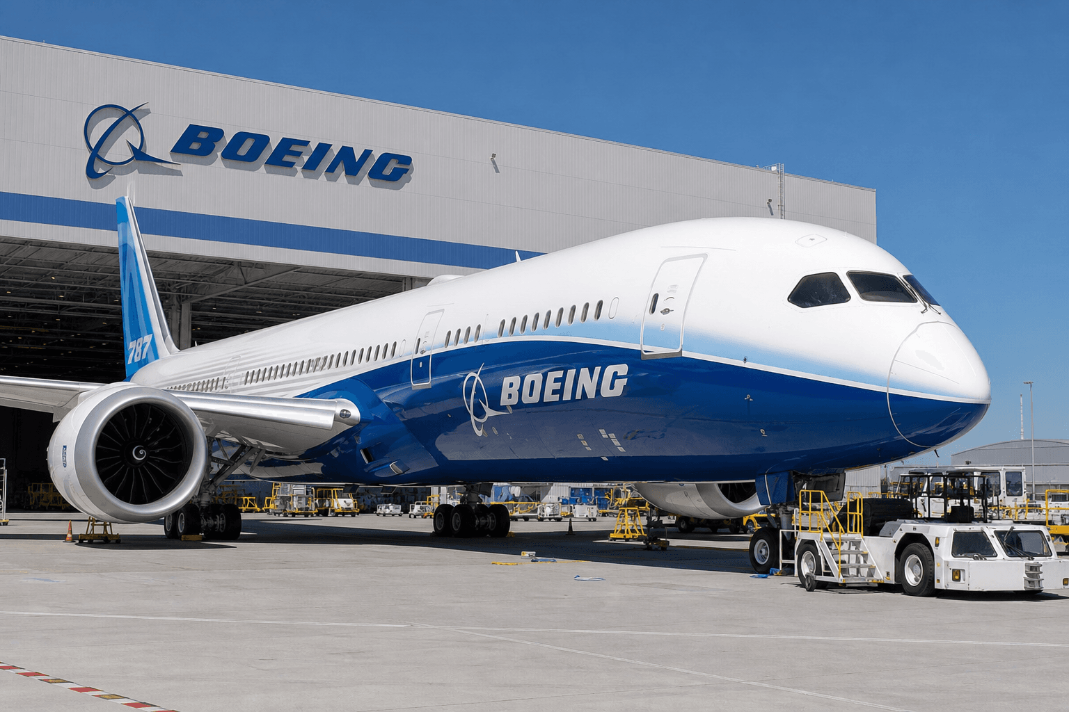 United Returns Flagship 787-9 To Boeing For Extended Maintenance At Moses Lake