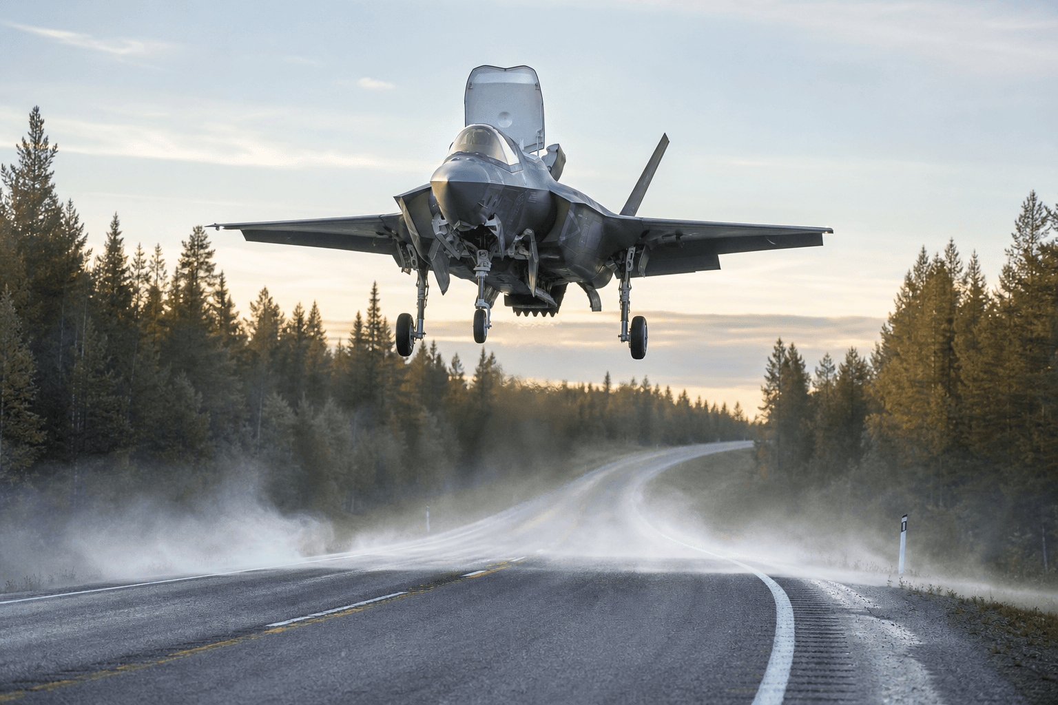 F-35B's unique lift fan enables NATO stealth fighters to operate from Finnish highways