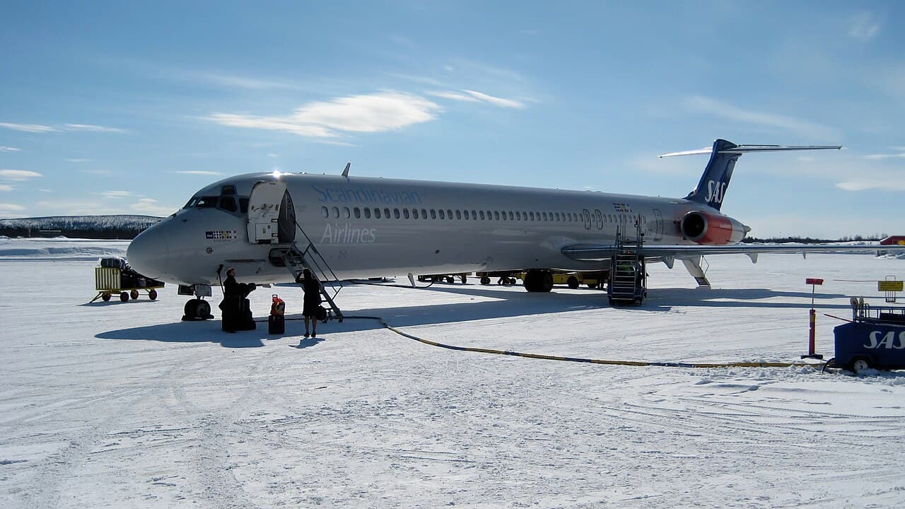 An Air Canada Boeing 777 taxiing at Montreal airport during daylight